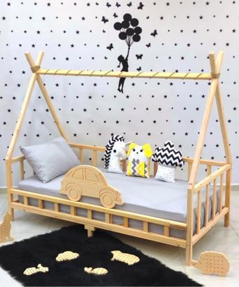 MiniWood Markaawm Montessorri Yatak Çocuk Karyola Nirvana Araba