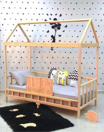MiniWood Markaawm Tren Montessori Yatak Çocuk Karyola Doğalçam Bebek Yatak