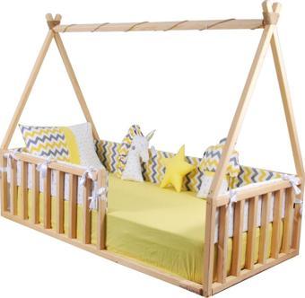 MiniWood Yere Sıfır Montessori Yatak Doğal Ahşap Çocuk Ve Bebek Karyola