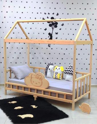 MiniWood Markaawm Kitty Montessori Yatak Çocuk Karyola Doğal Ahşap Yatak