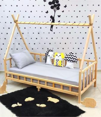MiniWood Markaawm Montessori Yatak Doğal Ahşap Çocuk Yatak Nirvana 60x120