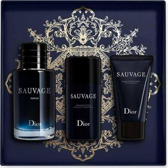 Dior Sauvage Men Parfum 100 Ml + After Shve Balm 50 Ml + Deodorant Stick 75 Gr Erkek Parfüm Seti