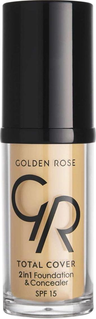 Golden Rose 2'Si 1 Arada Fondöten & Kapatıcı - Total 2 In 1 Foundation & Concealer No:3 8691190963637