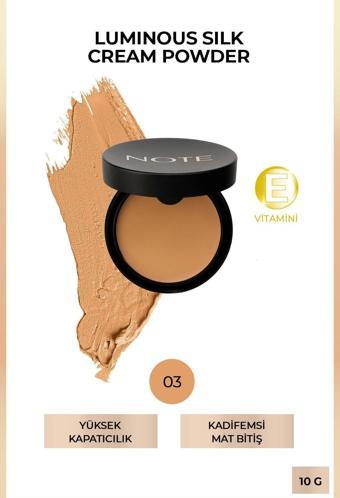 Note Luminous Silk Cream Powder 03 Medium Beige Patakrem Pudra Fondöten