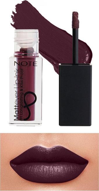 Note Mattever Lip-Ink Mat Ve Kalıcı Likit Ruj 16 Plum Queen - Mor