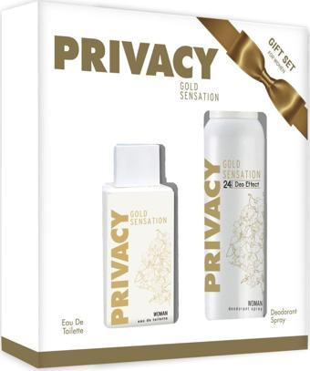 Privacy Gold Woman Edt Parfüm 100Ml + Deodorant 150Ml