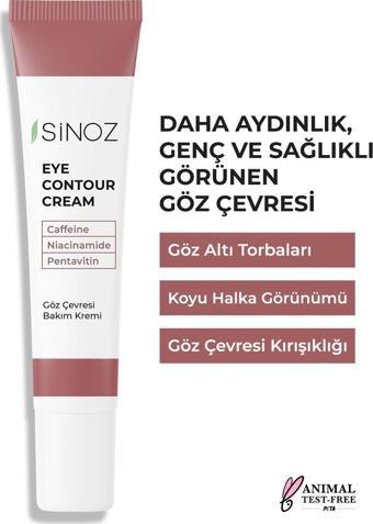 Sinoz Kırışıklık Koyu Halka Oluşumu Karşıtı Nemlendirici Göz Kremi 15 Ml Göz Altı Ve Çevresi Için