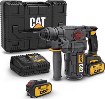 CAT DX21 18Volt 4.0Ah 2.2J Li-ion Çift Akülü Şarjlı Kömürsüz Profesyonel SDS-Plus Pnömatik Kırıcı/Delici