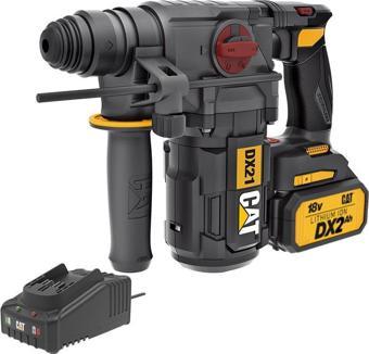 CAT DX21BC 18Volt 2.0Ah 2.2J Li-ion Tek Akülü Şarjlı Kömürsüz Profesyonel SDS-Plus Pnömatik Kırıcı/Delici