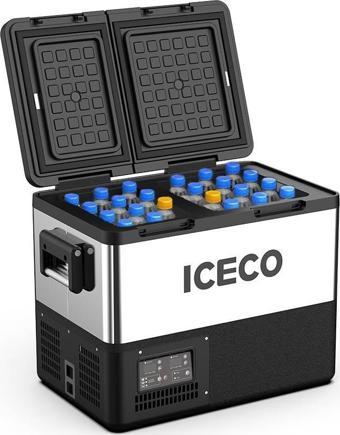 ICECO TCD45 12/24Volt 45 Litre Çift Bölmeli Outdoor Kompresörlü Oto Buzdolabı/Dondurucu