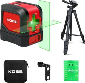 KOBB KBL91GTP 30 Metre Profesyonel Yatay ve Dikey Otomatik Hizalamalı Yeşil Çapraz Çizgi Lazer Distomat + Tripod