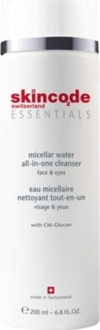 Skincode Yüz Ve Gözler Için Temizleme Suyu - All-İn-One Cleanser - Micellar Water 200 Ml