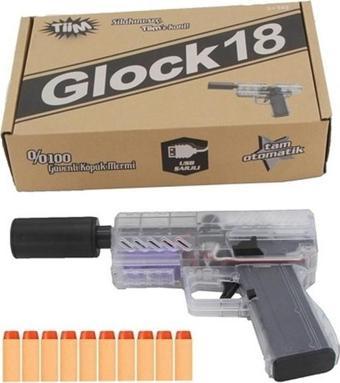 Birlik Oyuncak Tiim Sarjlı Tam Otomatik Susturuculu Glock Tabanca D3