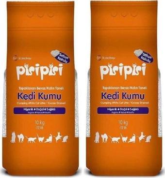 Pisi Pisi Sabunlu Topaklanan Bentonit Kalın Taneli Kedi Kumu 10 Kg 2 Adet