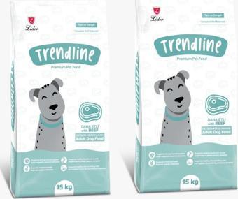 Trendline Dog Biftekli Köpek Maması 15 Kg 2'Li Set