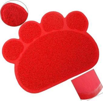 EuroCat Pati Desenli Kedi Paspası Kırmızı 60 x 45 cm