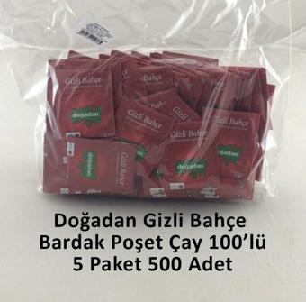 Doğadan Gizli Bahçe Bardak Poşet Çay 100'Lü 5 Paket 500 Adet