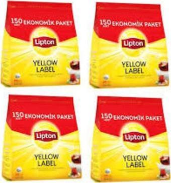 Lipton Yellow Label Demlik Poşet Çay 150Li *4 Paket