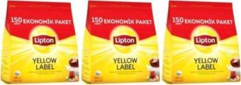 Lipton Yellow Label Demlik Siyah Poşet Çay 150 Adet 3 Paket