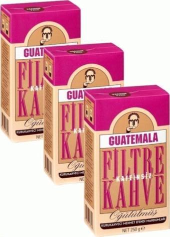 Kurukahveci Mehmet Efendi 3 Adet Guatemala Kafeinsiz Filtre Kahve 250Gr