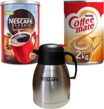 Nescafe Classic 1 Kg. + Coffee Mate 2 Kg + Büyük Termos