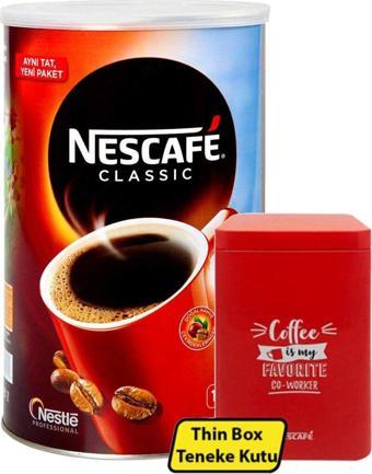 Nescafe Classic Kahve Teneke 1000 Gr (1 Kg) + Metal Saklama Kutusu