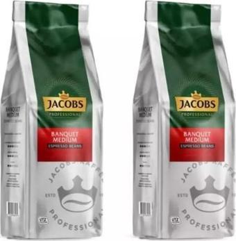 Jacobs Banquet Medium Espresso Beans Çekirdek Kahve 1000 Gr X 2 Paket