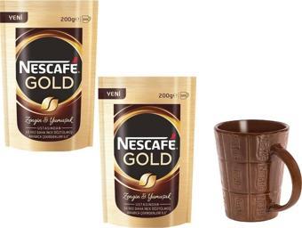 Nescafe Gold - 200 Gr Paket X 2 Adet Nestle Kupa Bardak