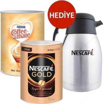 Nescafe Gold 900 Gr + Coffee Mate 2 Kg -Termos Hediye