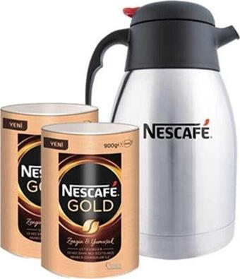 Nescafe Gold Eko Paket 2 Adet Alana 900 Gr. Termos Hediyeli