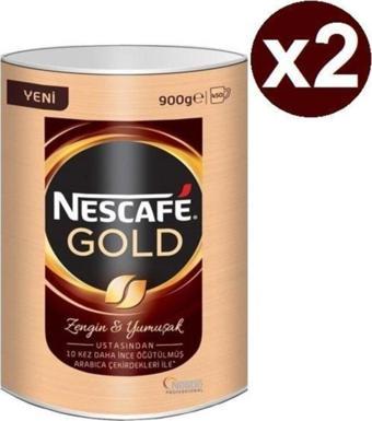 Nescafe Gold Hazır Kahve 900 Gr Teneke X 2 Adet