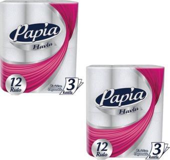 Papia Kagıt Havlu 12 Li X 2 Paket = 24 Rulo