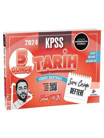 Dizgi Kitap 2024 KPSS Tarih 5 Günde Soru Cevap Defteri - Selami Yalçın Yayınları - Dizgi Kitap Yayınları