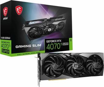 MSI RTX 4070 Ti SUPER 16G GAMING X SLIM 16GB Geforce RTX4070TiS GDDR6X 256bit HDMI 3xDP 16x Ekran Kartı