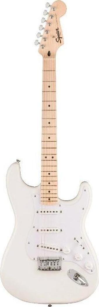 Squier Sonic Stratocaster Hard Tail Akçaağaç Klavye WPG Arctic White Elektro Gitar