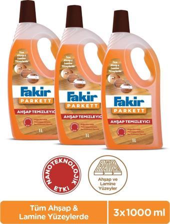 Fakir Parkett Nano Teknolojili Ahşap Temizleyici 1000ml x 3 Adet