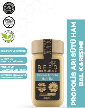 Bee'o Propolis - Arı Sütü - Ham Bal 190 G (yetişkin)