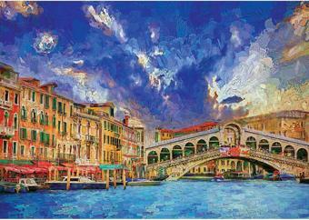 P Parti Oyunevi Puzzle 1000 Parça Venedik Rialto Köprüsü 48X68 Cm