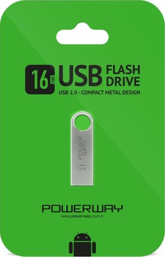 Powerway 16 GB Metal Usb Flash Bellek