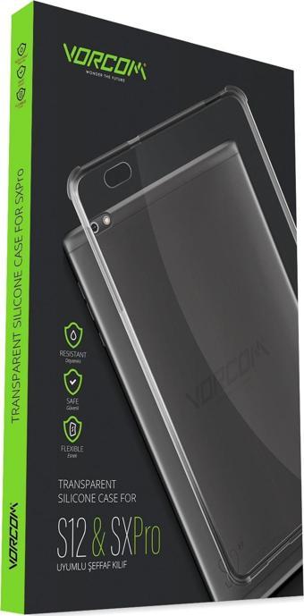 Vorcom S12 Ve Sxpro Tablet Uyumlu Şeffaf Kılıf