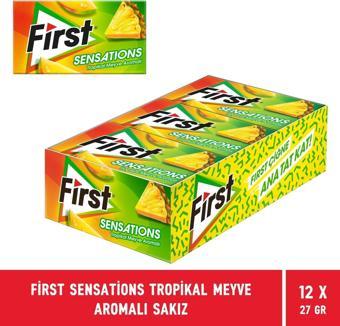 First Sensations Tropikal Meyve Aromalı Sakız 27 gr - 12 Adet