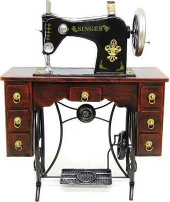 Dekoratif Metal Dikiş Makinesi Vintage Ev Ofis Hediyelik