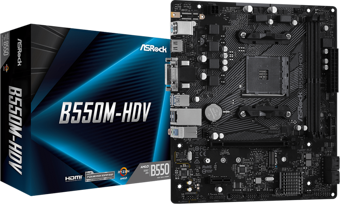 ASROCK, B550M-HDV, 2xDDR4, M.2, D-SUB, DVI, HDMI, AM4 Soket Anakart