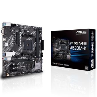 ASUS PRIME A520M-K, 2xDDR4, 1x M.2, D-SUB, HDMI, AM4 Soket Anakart