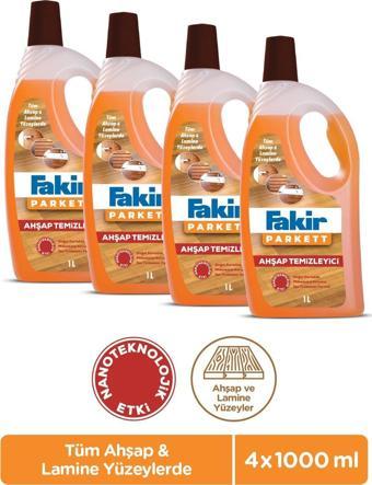 Fakir Parkett Nano Teknolojili Ahşap Temizleyici 1000 ml x 4 Adet