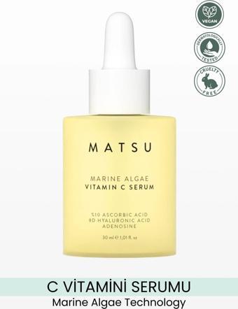 Matsu Marine Algae Aydınlatıcı Vitamin C Serum %10 Ascorbic Acid Ferulic Acid 30 ML