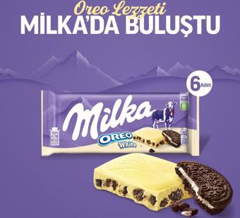 Milka Oreo White Beyaz Tablet Çikolata 100 gr - 6 Adet