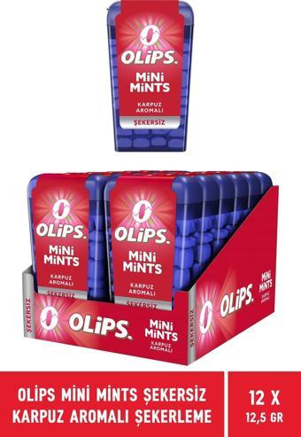 Olips Mini Mints Şekersiz Karpuz Aromalı Şekerleme 12,5 gr - 12 Adet