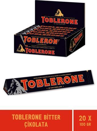 Toblerone Dark Bitter Çikolata 100 gr - 20 Adet