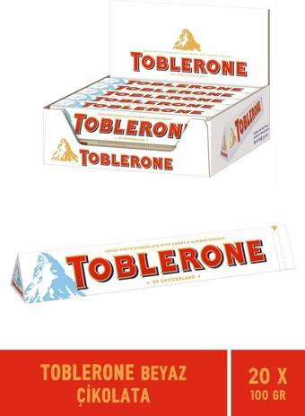 Toblerone White Beyaz Çikolata 100 gr - 20 Adet